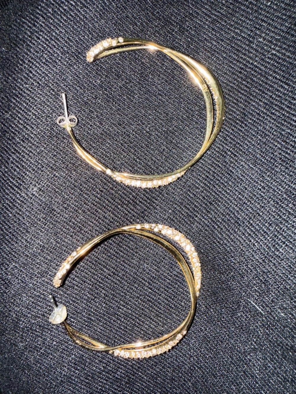 Alexis Bittar Large gold hoop earrings